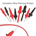 25PCS Silicone Multimeter Test Leads Kit with Replaceable Wire Piercing Probes, Alligator Clips