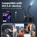 Endoscope Camera with Light, 1920P HD Borescope with 8 Adjustable LED Lights