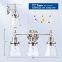 Bathroom Light Fixtures, 5-Piece All-in-One Bathroom Light Set