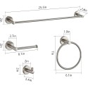 Bathroom Hardware Set Brushed Nickel Bathroom Accessory Set Towel Bar 8 Pieces