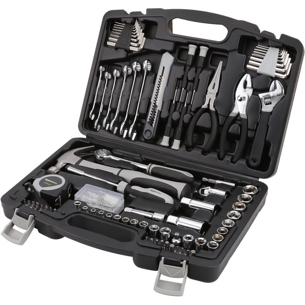 131-Piece General Household Home Repair and Mechanic's Hand Tool Kit Set