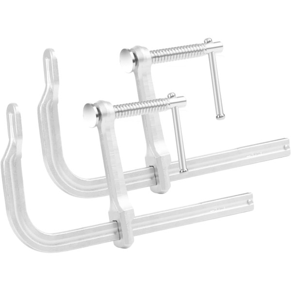 Bar Clamps, 6-Inch Sliding Head Steel Bar Clamp with Multifunctional Rotating Pad,