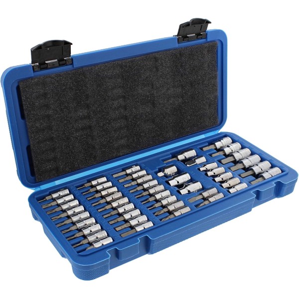 ABN Master Combination Torx Bit Socket Set - 45pc SAE and Metric Hex Socket Set Screwdriver Bit Set for Home and Auto