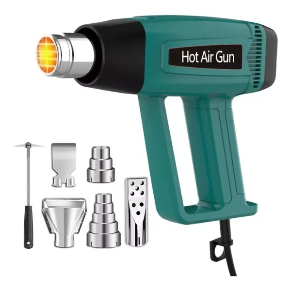 2000w Heat Gun Adjustable Temperature 6 Nozzles