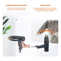 2000w Heat Gun Adjustable Temperature 6 Nozzles