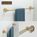 Gold 4 Piece Bathroom Accessories Set