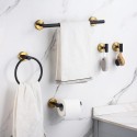 Bathroom Hardware Set Black and Gold, Bathroom Towel Hanger Set 10PCS Stainless Steel Towel Bar Set