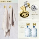 10 Piece Brushed Nickel Bathroom Hardware Set, 24 inch Brushed Nickel Towel bar Towel Ring Toilet Paper Holder Robe Towel Hook