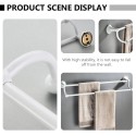 Double Towel Bar Bathroom Towel Rack Towel Bar Bathroom Wall Mounted Hand Towel Wall Shelf Rack Vintage Double Towel Hanger for Bathroom