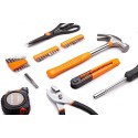 39 Piece Tool Set General Household Hand Kit with Plastic Toolbox Storage Case Orange