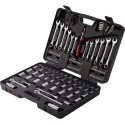 Mechanic Tool Socket Set 1/2, 3/8 and 1/4 inch Drive SAE & Metric Size, 161 Piece with Tool Box Storage Case for for Home, Household, Garage, Bike, Car Trunk, Automotive, Mechanic Projects