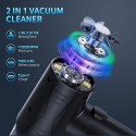 Compressed-Air-Duster-Air-Blower- 110000RPM Air Duster & Vacuum Cleaner 2 in 1- Keyboard Cleaner - no Canned air Dusters- Electric Air Duster - Replaces Compressed Air Cans - Vacuum Cleaner for pc