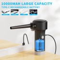 Compressed Air Electric Air Duster for Cleaning Computer, Portable 91000 RPM Cordless Air Blower with 10000mAH Rechargeable Battery Replaces Compressed Air Cans for Cleaning Computer Keyboard