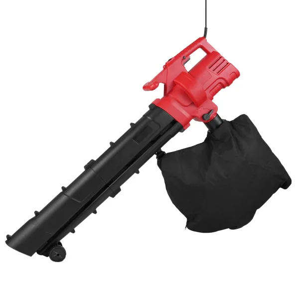 Electric Air Blower 2 In 1 Blowing & Suction Handheld Garden Leaf Blower with Collection Bag Wheel for Snow Lawn Garden Tool