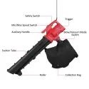 Electric Air Blower 2 In 1 Blowing & Suction Handheld Garden Leaf Blower with Collection Bag Wheel for Snow Lawn Garden Tool